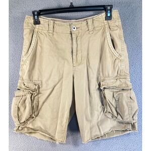 American Eagle Shorts‎ Men's 31x11 Khaki Longboard Cargo Gorpcore Distressed
